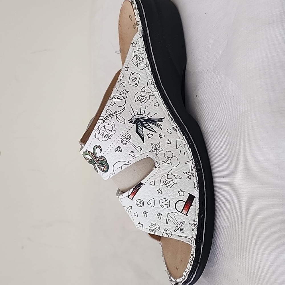 Finn Comfort Sansibar Double Strap Slide In Sandal Grafitti White 40 Us9-9.5 - Picture 5 of 8